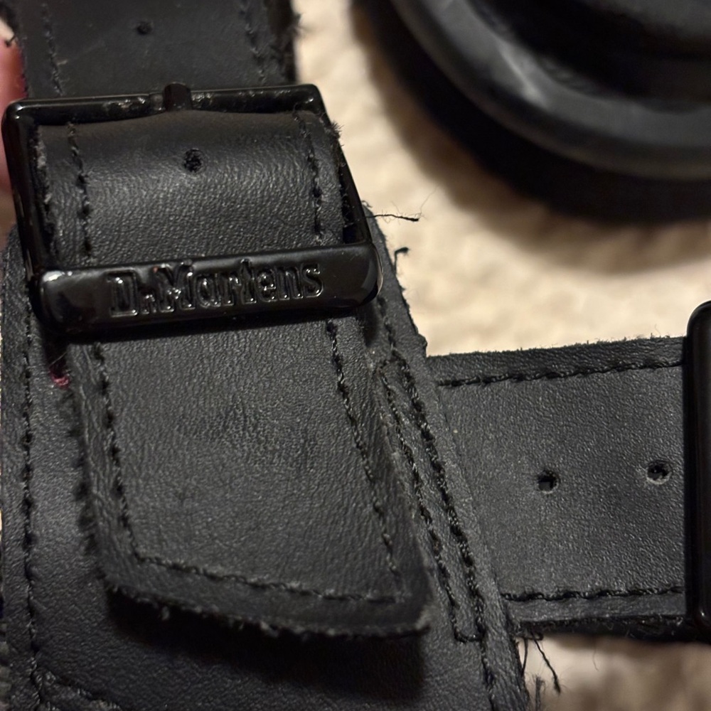 Dr Martens Voss Sandals Womens Black Leather Strap Size 6 - Picture 8 of 12